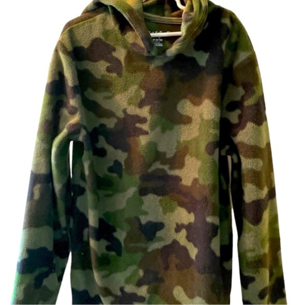 Cat & Jack Boys 8/10 camo fleece hoodie pullover kids longsleeve fall clothes